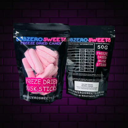 Freeze Dried Musk Sticks - SubZero Sweets