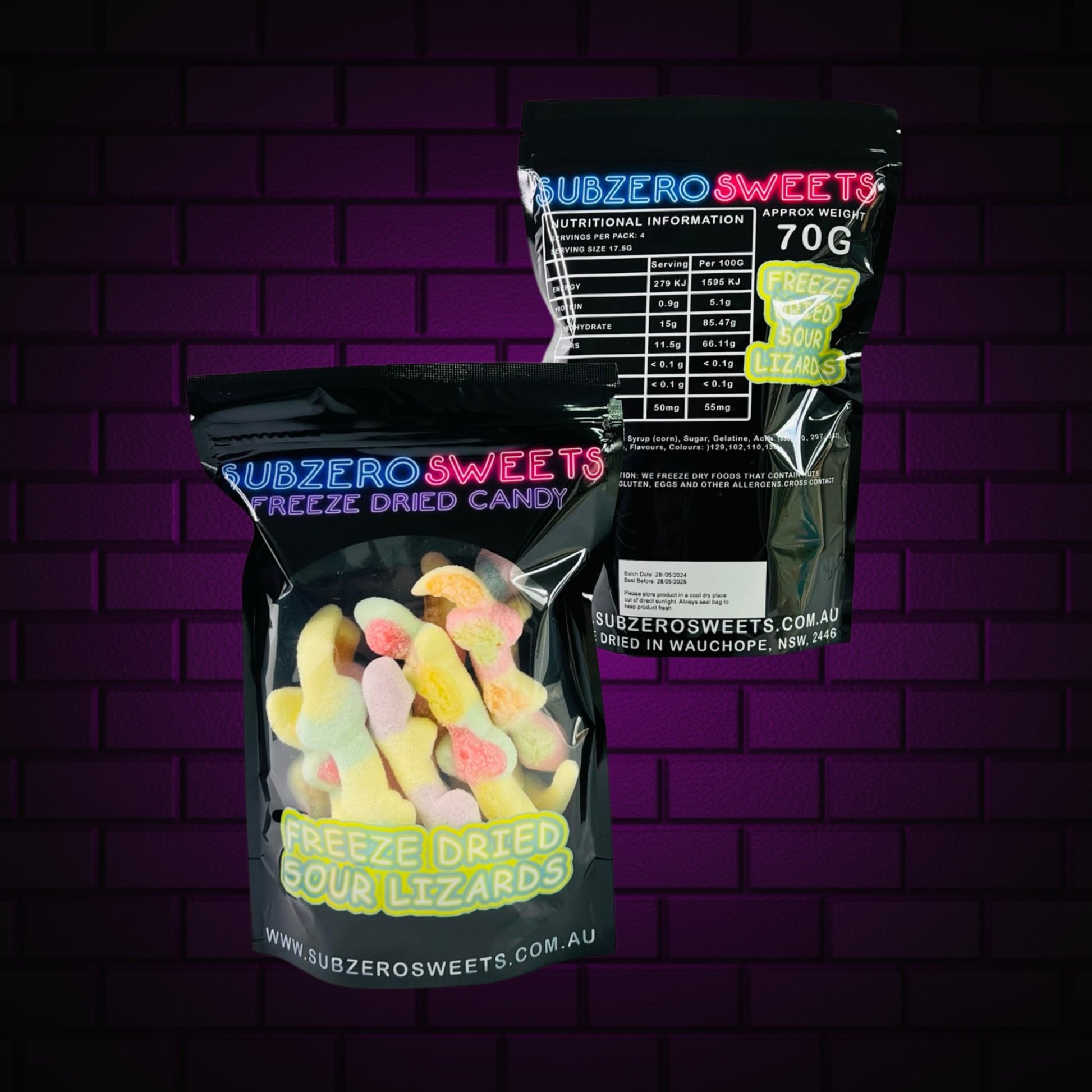 Freeze Dried Sour Lizards - SubZero Sweets