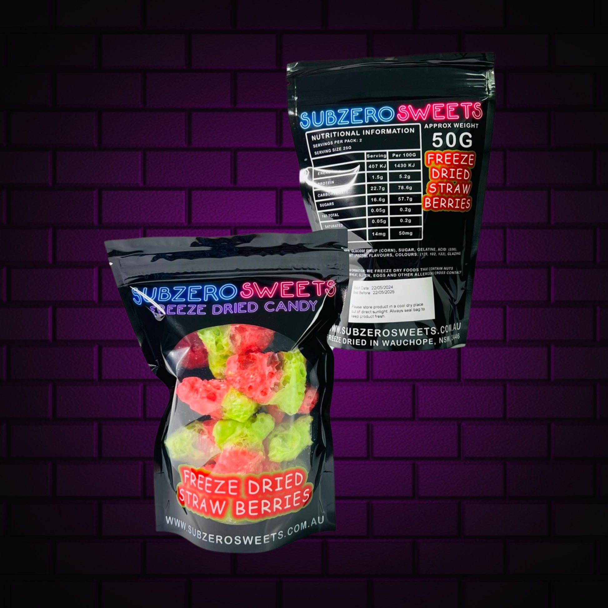 Freeze Dried Strawberries - SubZero Sweets