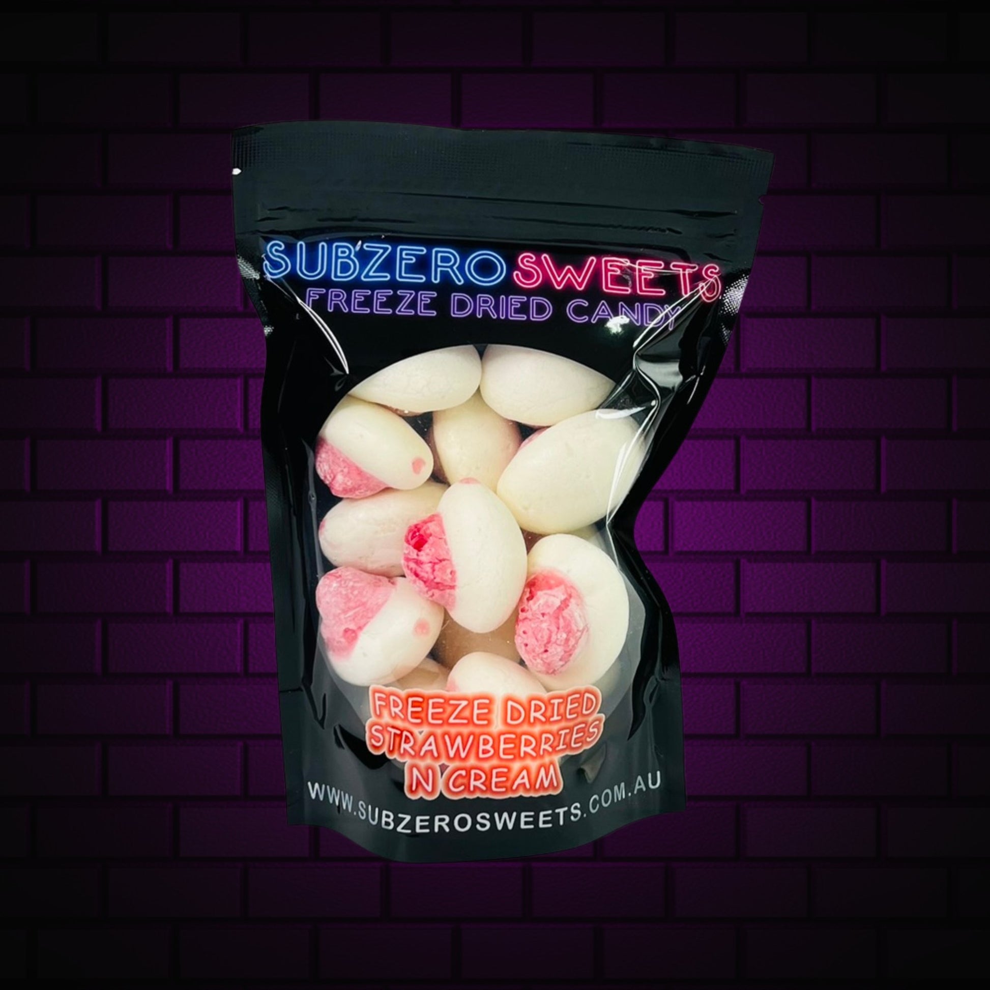 Freeze Dried Strawberries & Cream - SubZero Sweets