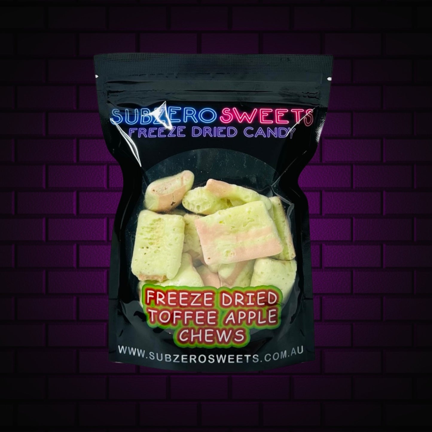 Freeze Dried Toffee Apple Chew - SubZero Sweets